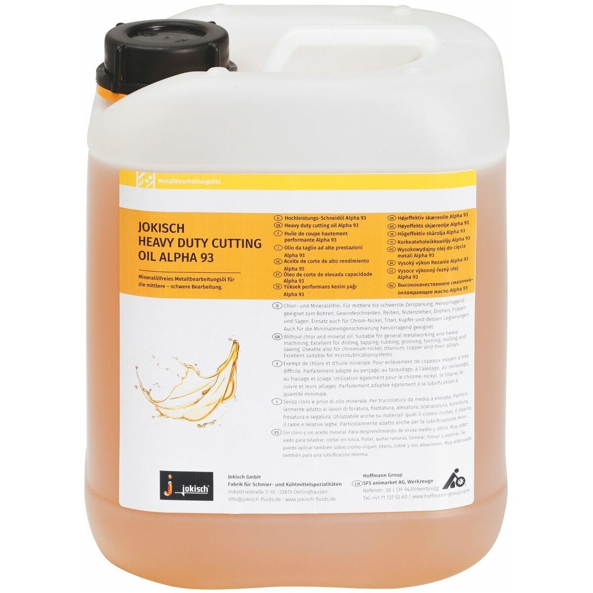 Högeffektiv skärolja, klorfri Alpha 93 5 l