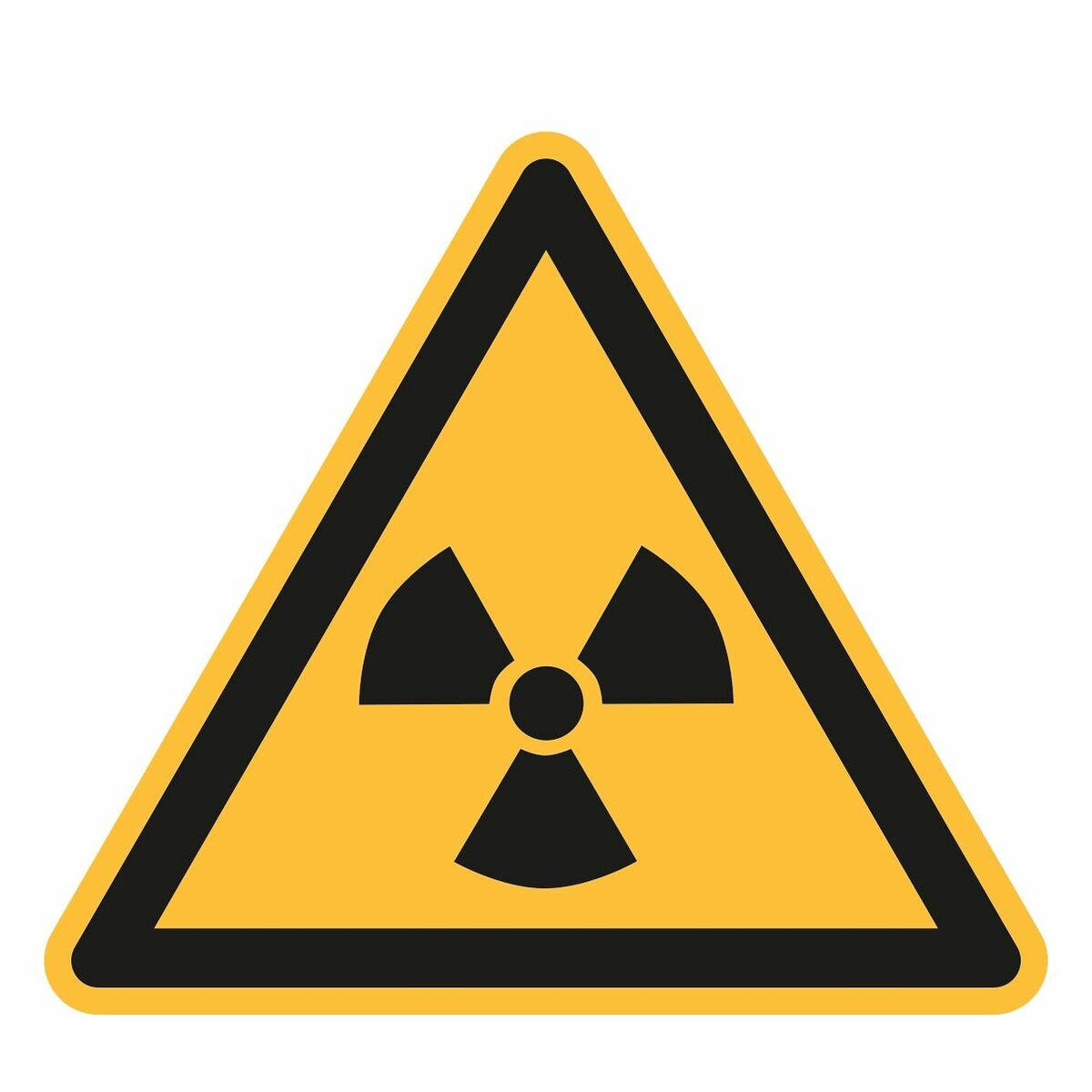 Varningsskyltar Varning för radioaktiva ämnen eller joniserande strålning