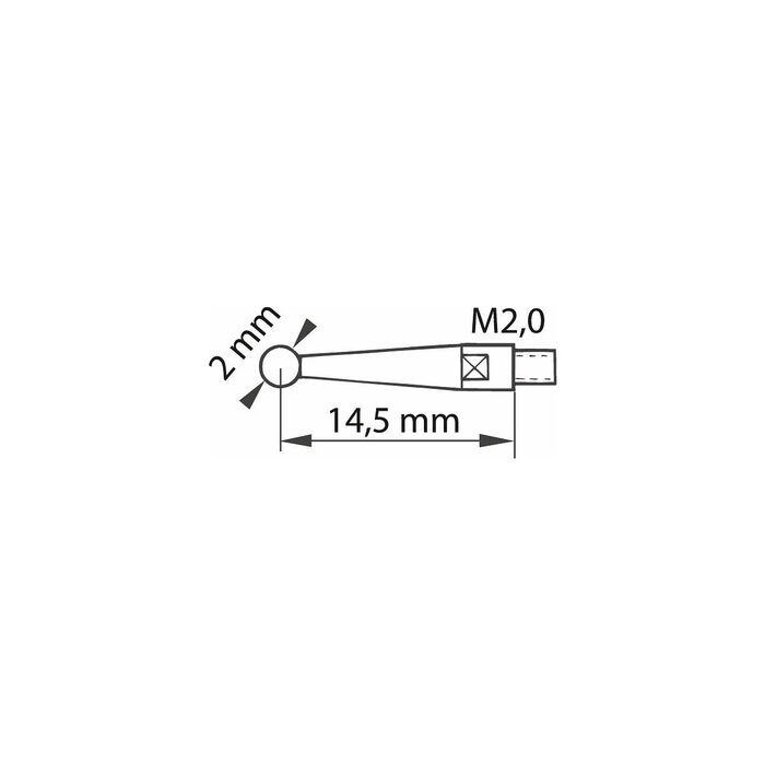 Vippindikator mätspetslängd 14,5 mm 0,4/40 mm