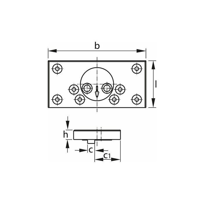 Adapterback för gripstift, för T-Rex / Centro Gripp pendlande 125