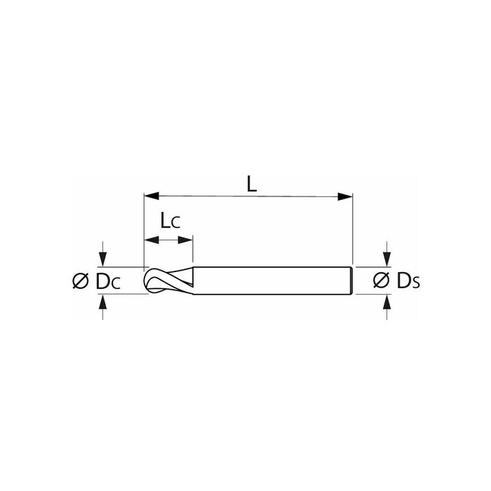 GARANT Diabolo HM-fullradiefräs HPC 5 mm