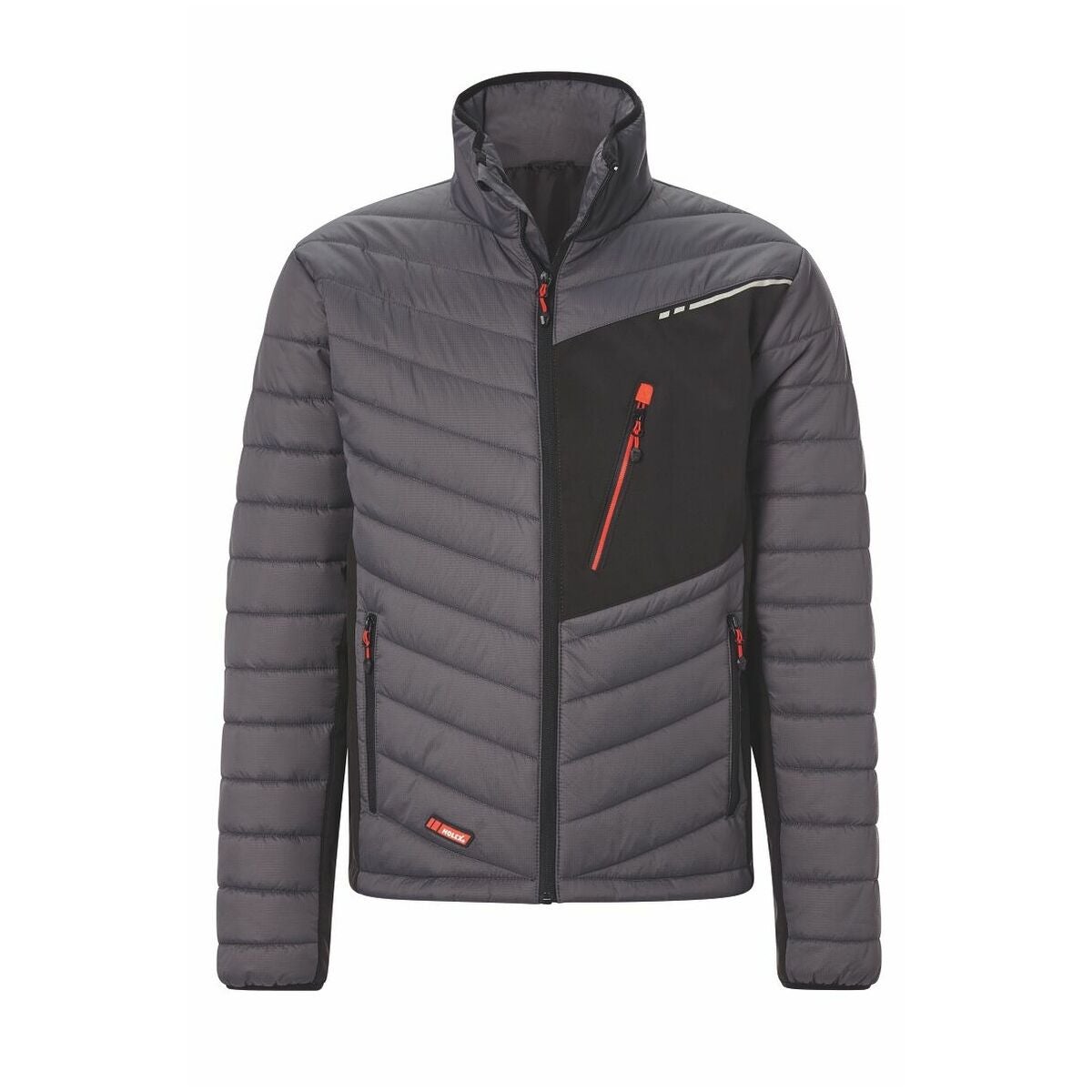 Hybridjacka mörkgrå / svart / röd