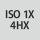 Toleransklass: ISO 1X 4HX