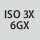 Toleransklass: ISO 3X 6GX