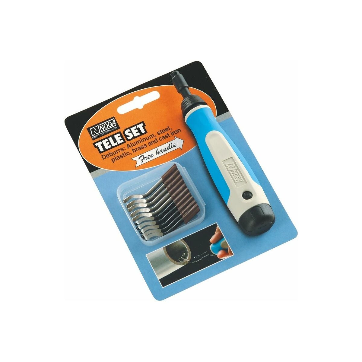 Gradverktygssats med teleskopskaft och vardera 5 klingor S10 och S20