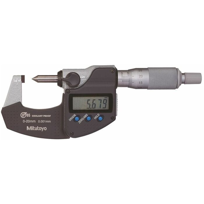 Digital bygelmikrometer med mätspets 0-20 mm