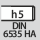 Skaft: DIN 6535 HA med h5