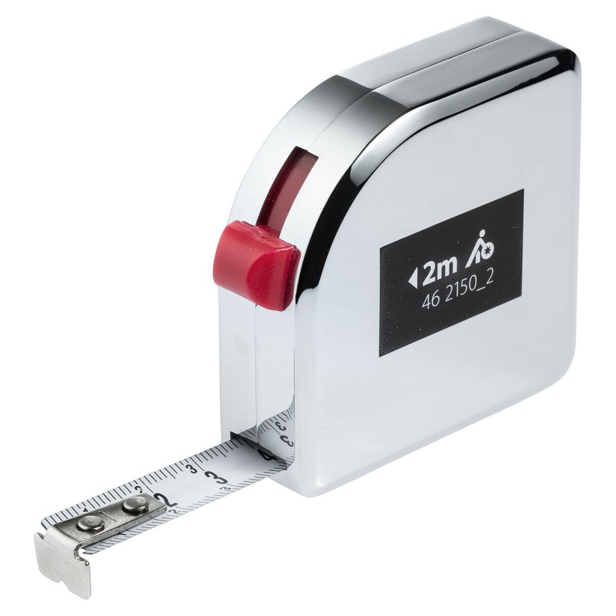 Rullmåttband vitt i metallkapsel