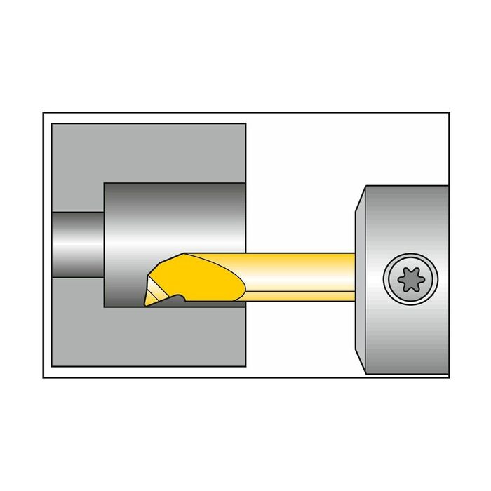 Mikro-svarvinsats, invändig, höger 1 mm