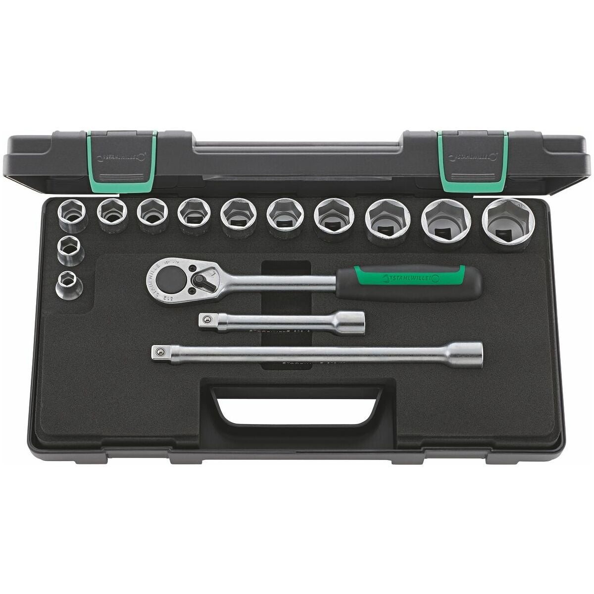 Hylsnyckelsortiment 1/2 tum fyrkant 15 delar 6