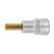 Sexkantskruvdragarinsats 3/8 tum, lång TiN-belagd 10 mm