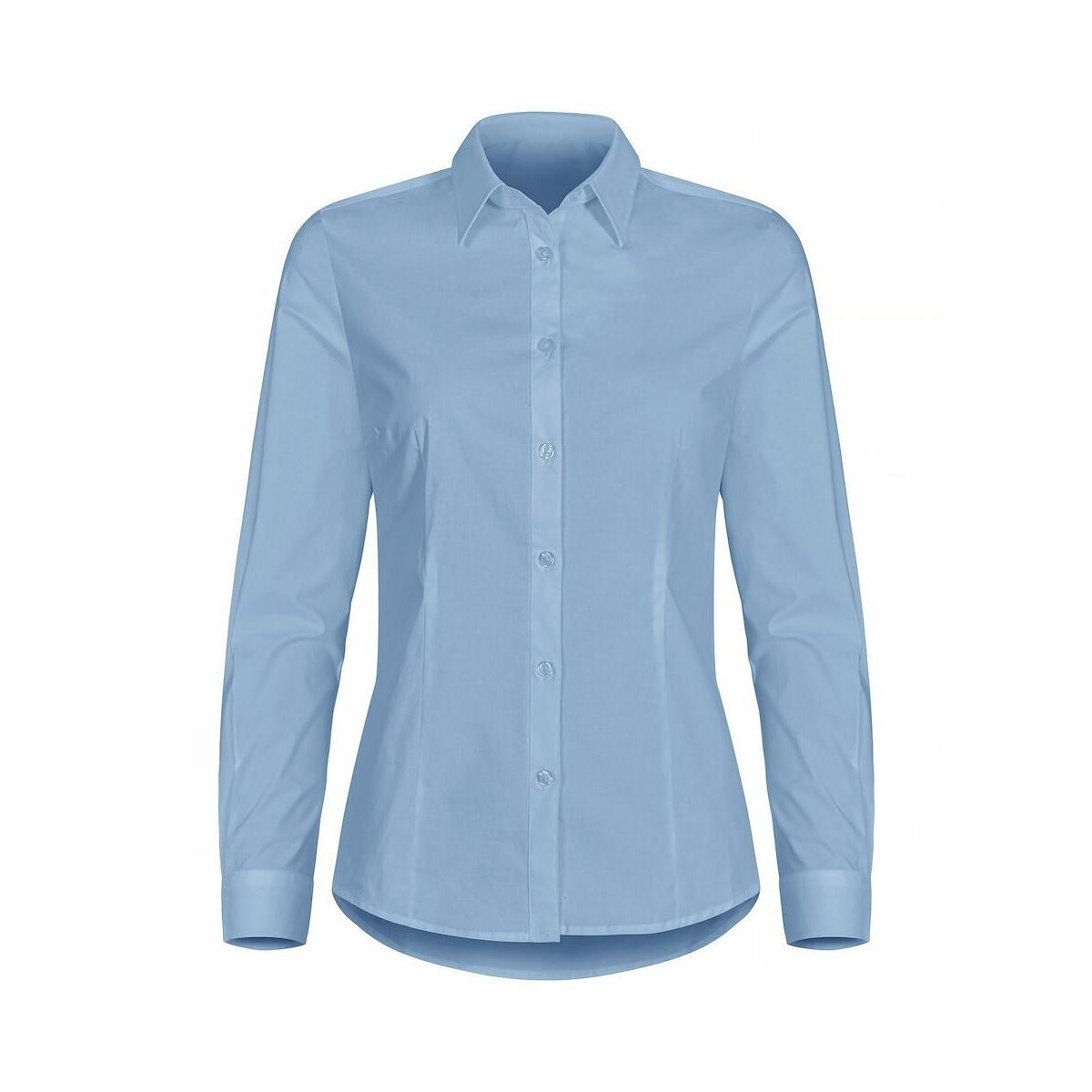 Stretch-skjorta för damer ljusblå