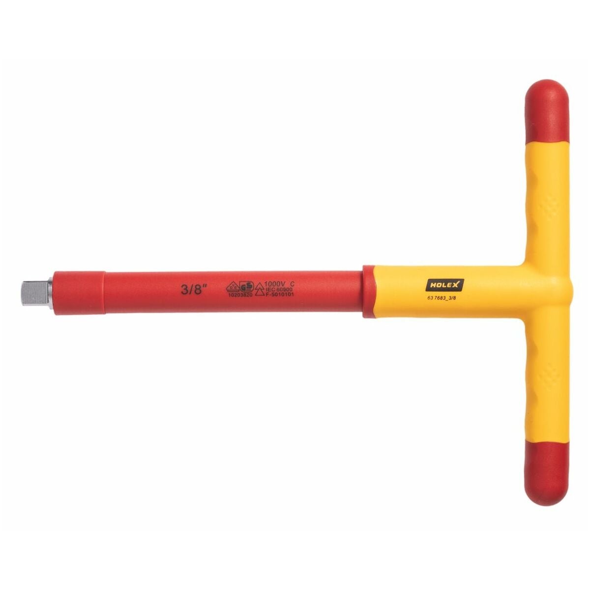 T-handtag, 3/8 tum Helt VDE-isolerad