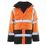 Varselparka orange / svart