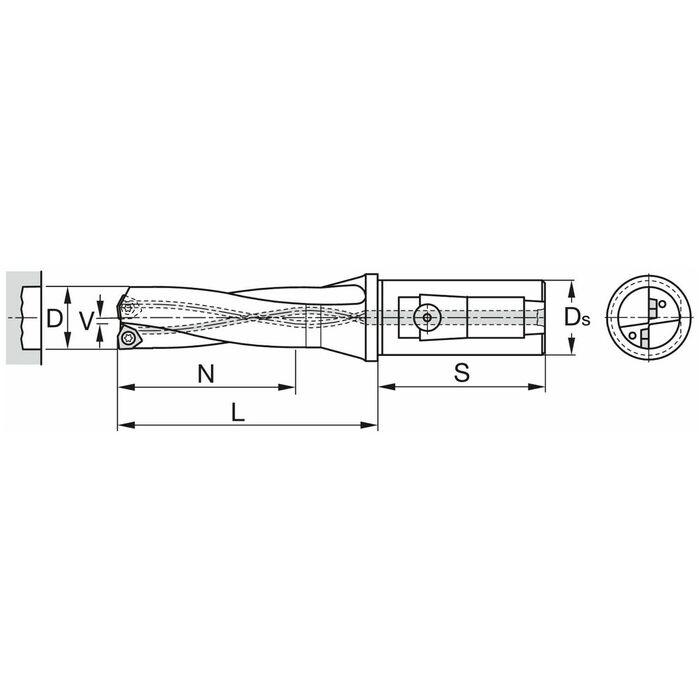 KOMET KUB Trigon® vändskärsborr kombiskaft 25 mm