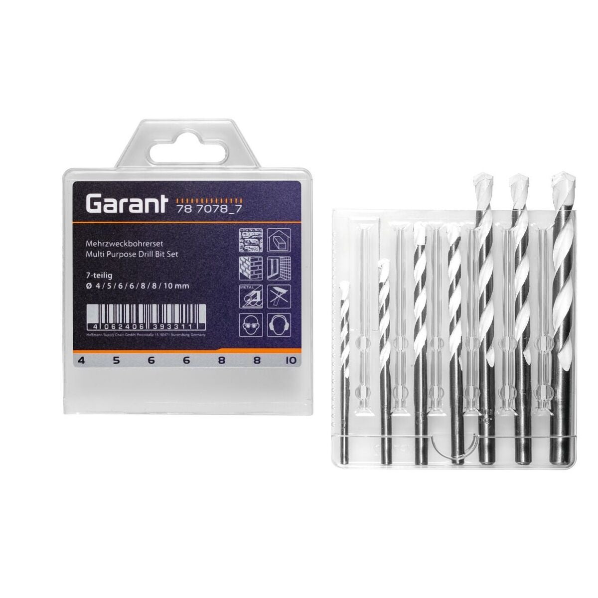 Sats med universalborr av hårdmetall