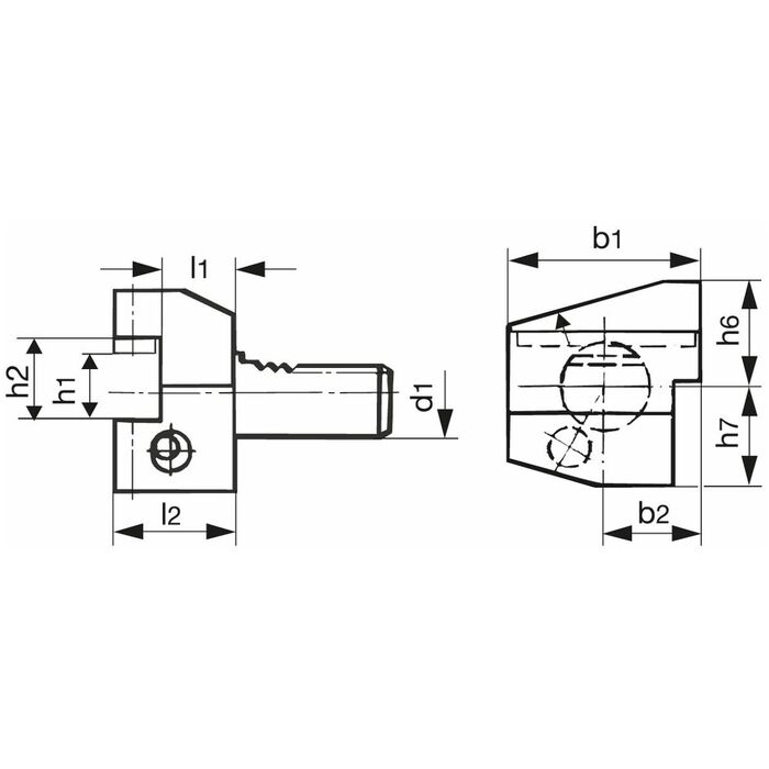 GARANT Master Eco VDI-verktygsfäste, form B6 radiell vänster, lång 30 mm