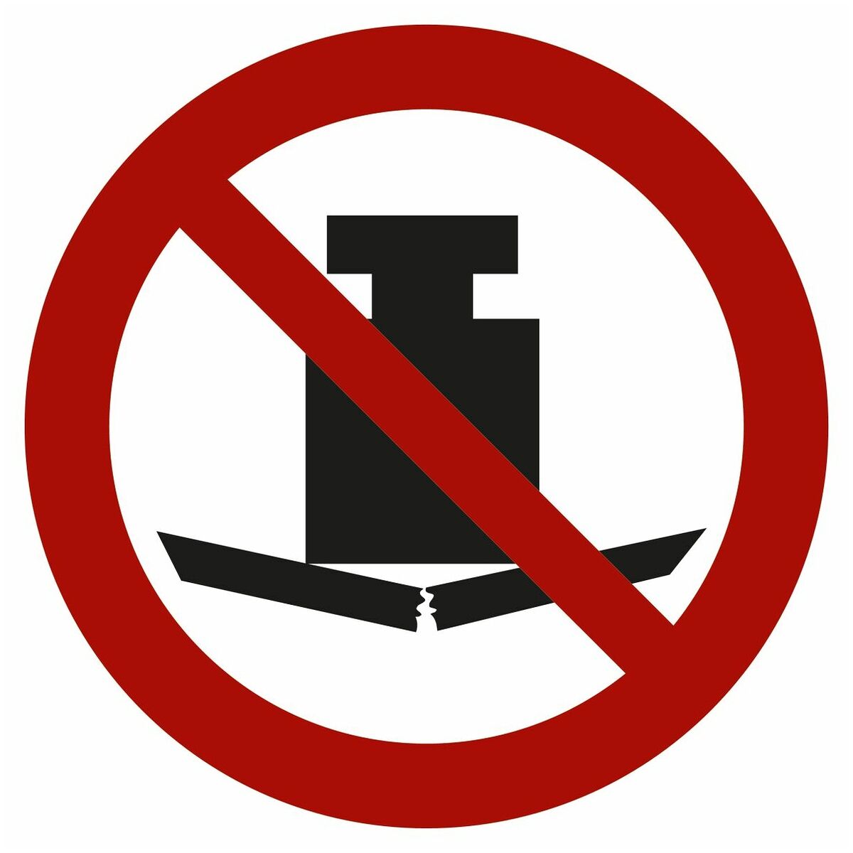 Förbudsskyltar Ingen tung last