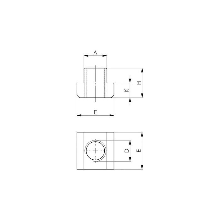 T-spårblock 16 mm