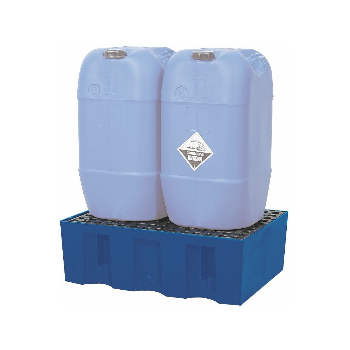 Uppsamlingstråg för 60-litersfat med galler