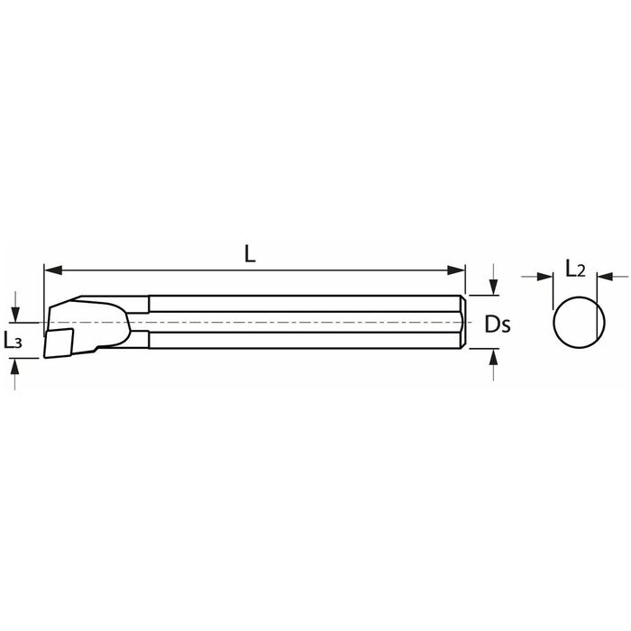 Invändig skärhållare stål 16/09 mm