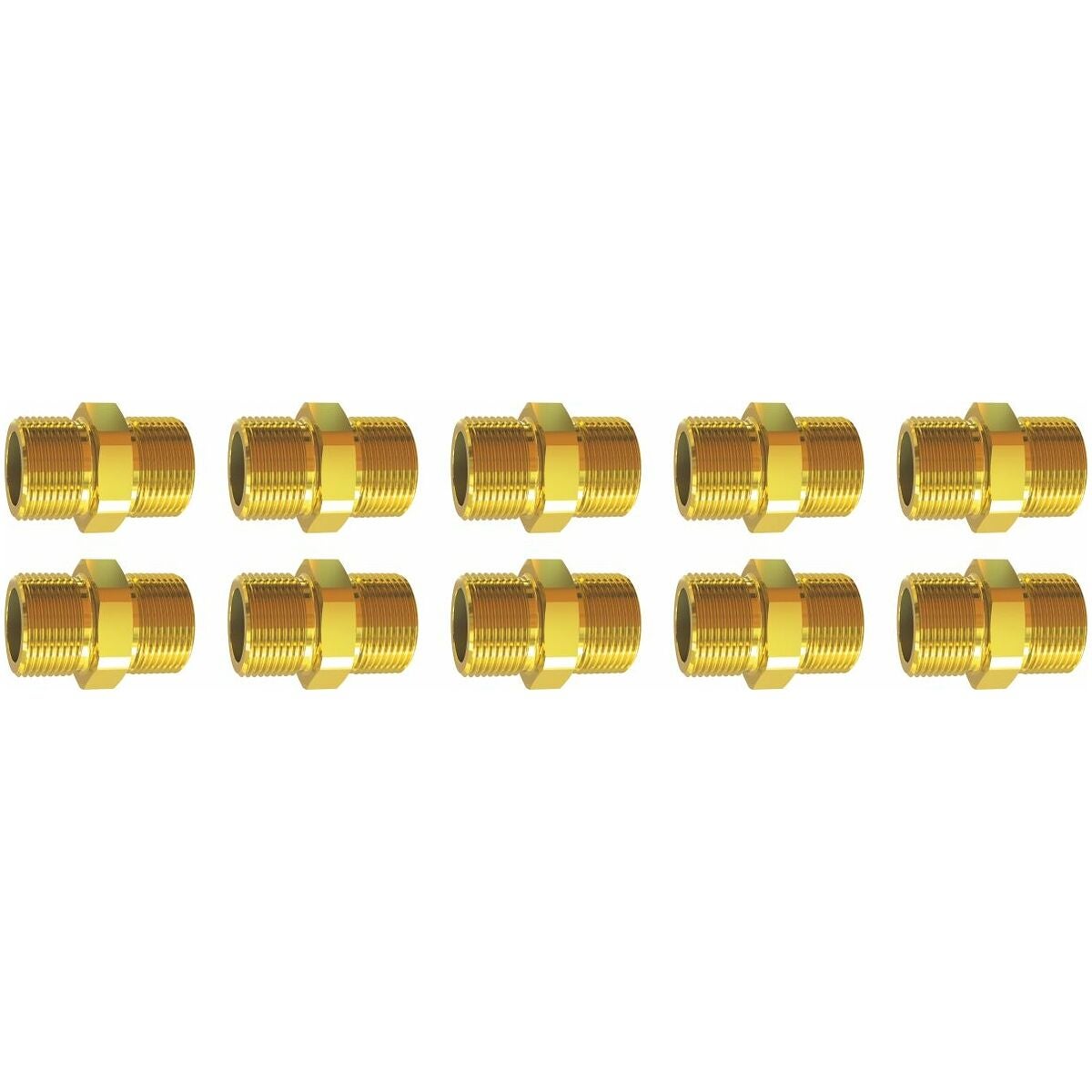 Dubbel gängnippelsats 10 delar