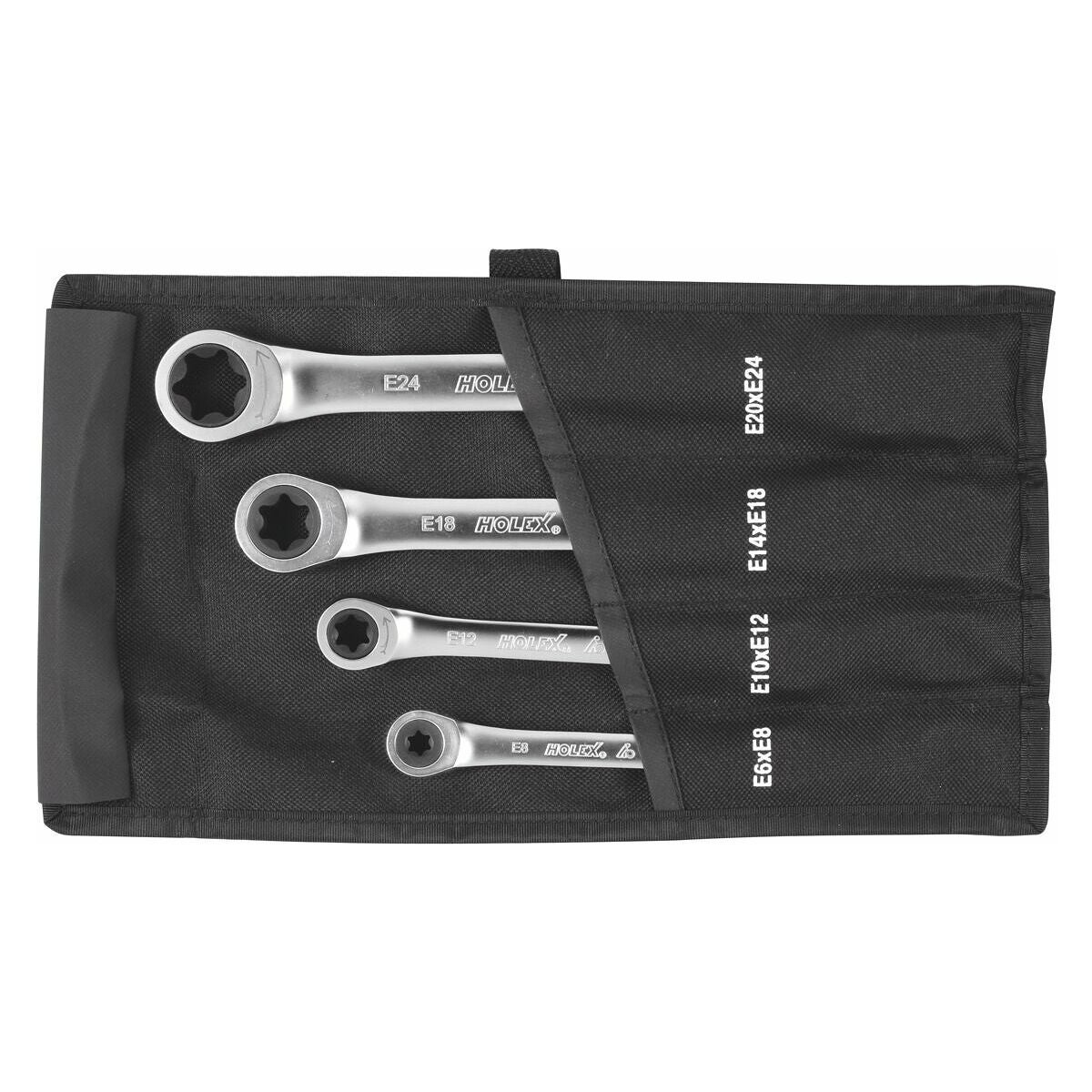 Ringspärrnyckelsats för Torx®-skruvar i väska