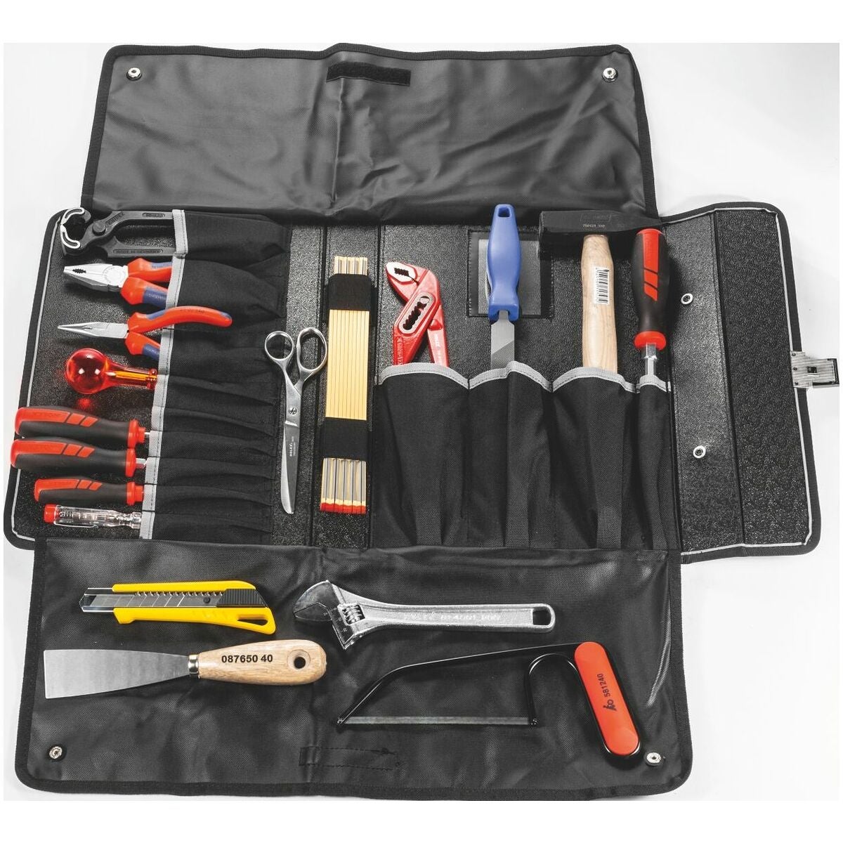 Verktygssats standard, 18 delar I textilverktygsväska