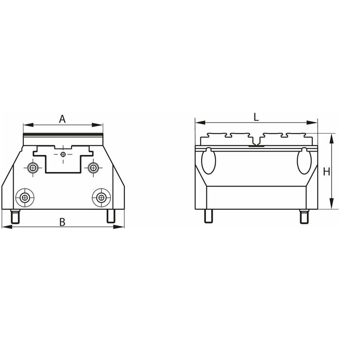 Centrisk spännback pneumatisk 160