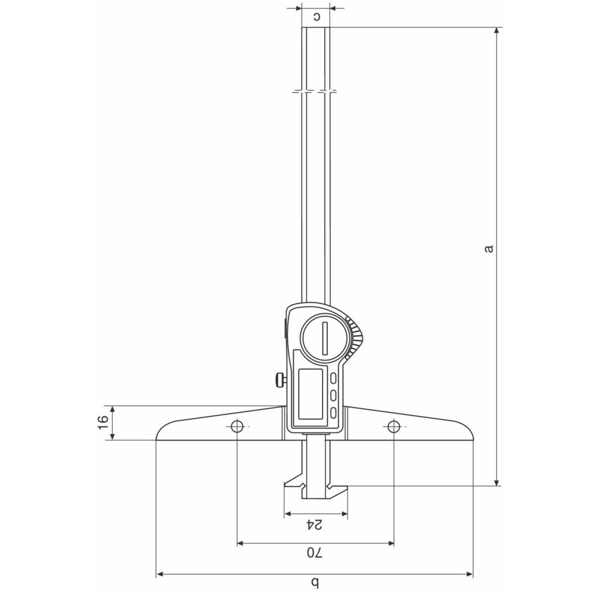 Digitalt spårdjupmått IP 67, i-wi 200 mm