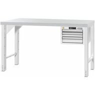 ESD Vario arbetsbänk med hurts höjd 850 mm, ESD-skiva 12×20G