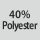 Tygsammansättning: 40 % polyester