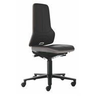 Arbetssnurrstol Neon, konstläder, med hjul, låg GREY