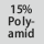 Tygsammansättning: 15 % polyamid