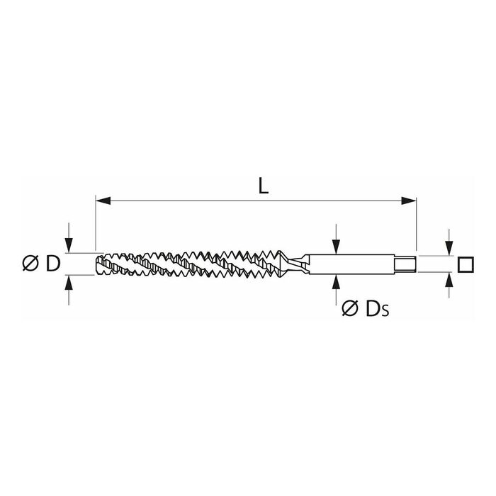 Trapetshandgängtappsats TR10X2