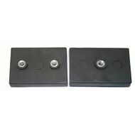 Platt gripmagnet, sats med 2 st med gängbussning plan E856/2 mm