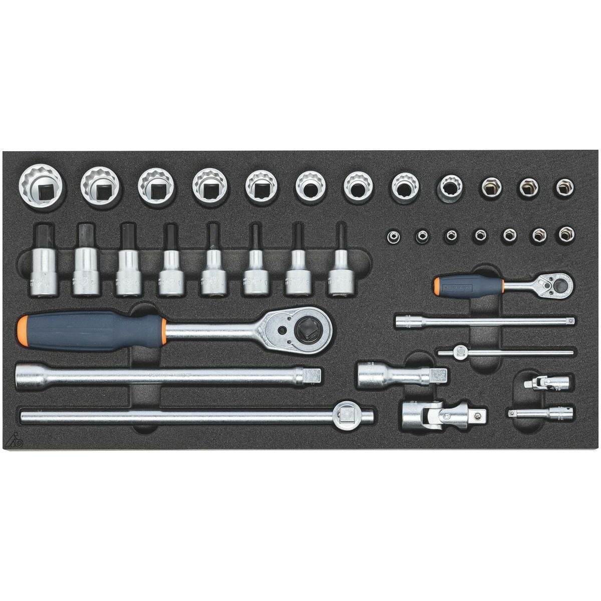 Hylsnyckelsortiment 1/4 och 1/2 tum 37