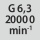 Balanseringskvalitet G vid varvtal: G 6,3 vid 20000 min<sup>-1</sup>