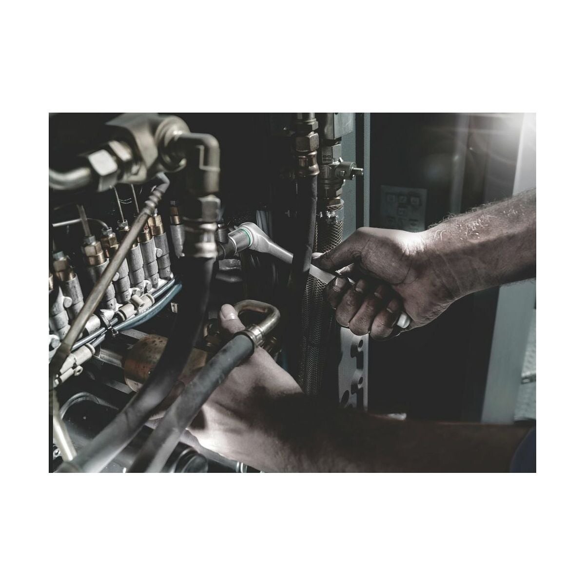 Precisionsspärrskaft 'Zyklop Metal', omställbart, 3/8 tum med utstötare