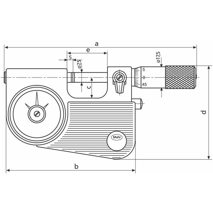 Finmätur-bygelmikrometer 0-25 mm