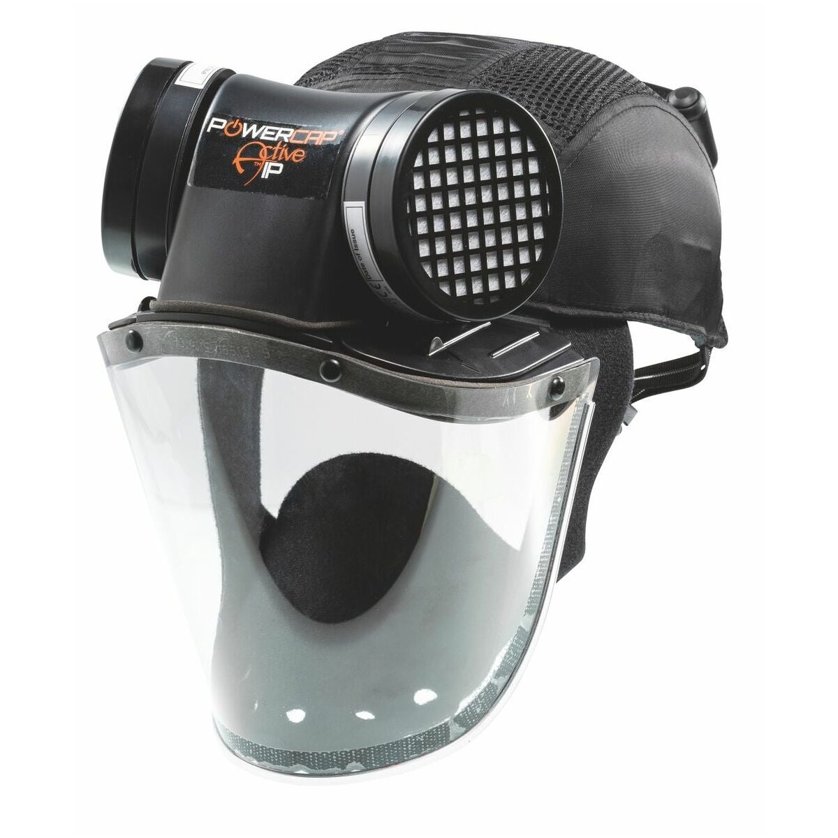 Fläktandningsskydd med inbyggt huvud- och ansiktsskydd PowerCap® Active™