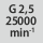 Balanseringskvalitet G vid varvtal: G 2,5 vid 25000 min<sup>-1</sup>