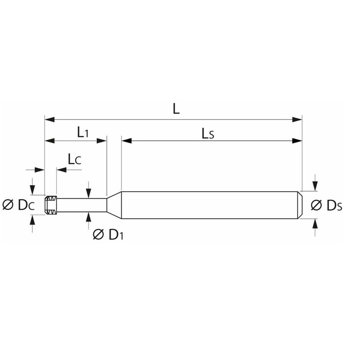 Borrrcirkulärgängfräs 2×D G1/4