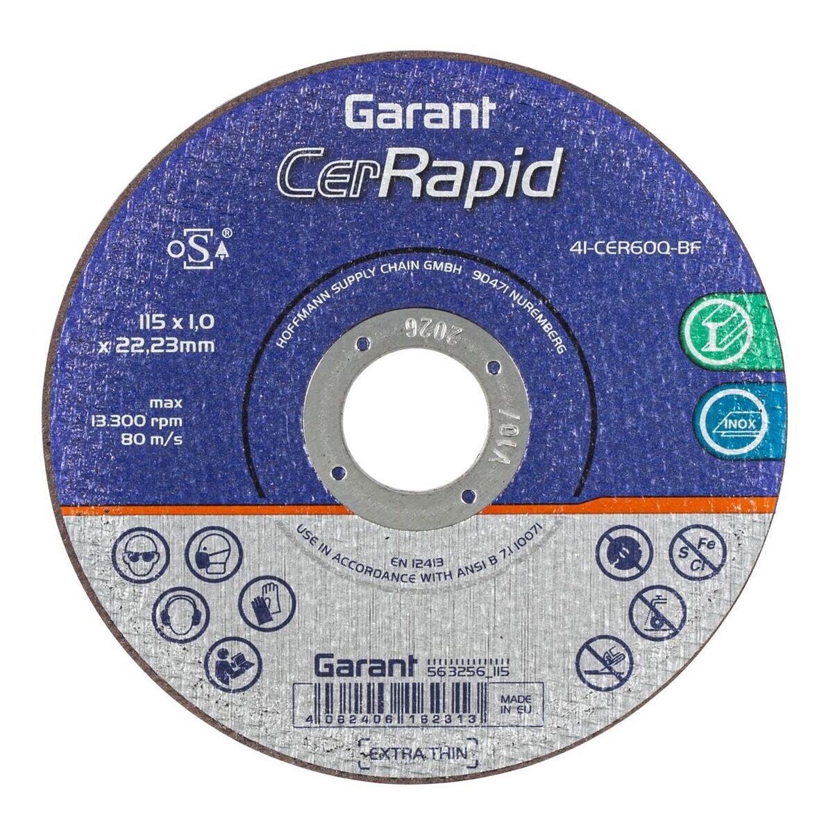 CerRapid kapskiva EXTRA TUNN stål, rostfritt stål