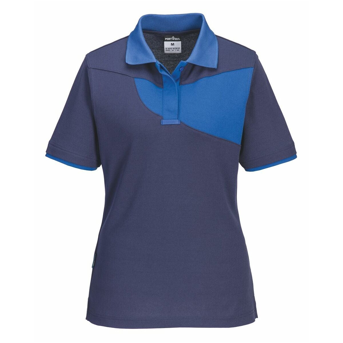 Pikétröja för damer PW2 mörkblå/royalblå