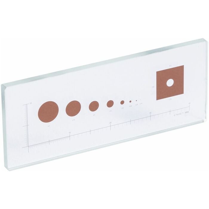 Glasnormal med provningsprotokoll 50X20 mm