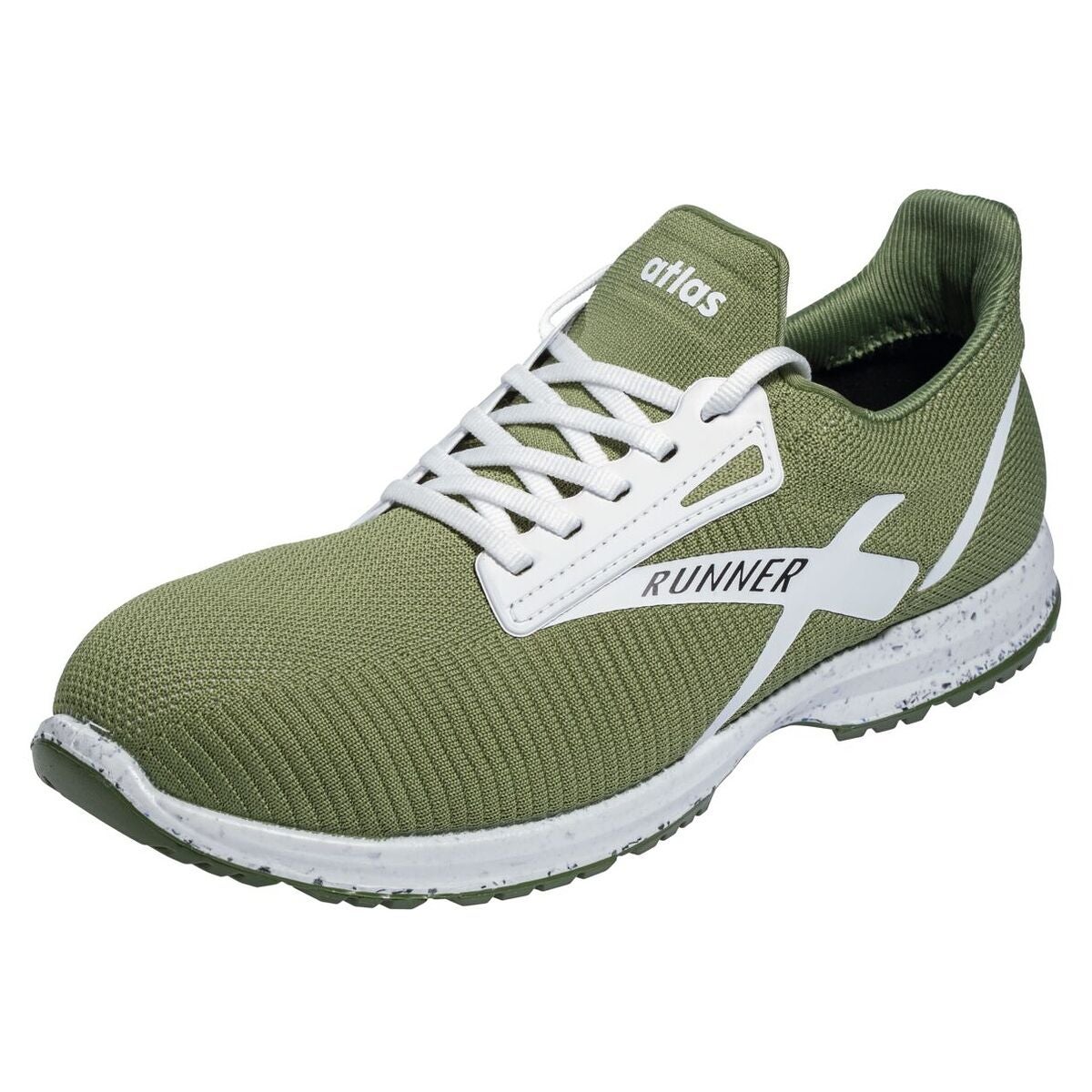 Lågsko i grön/vit Runner 75 ESD, S1P