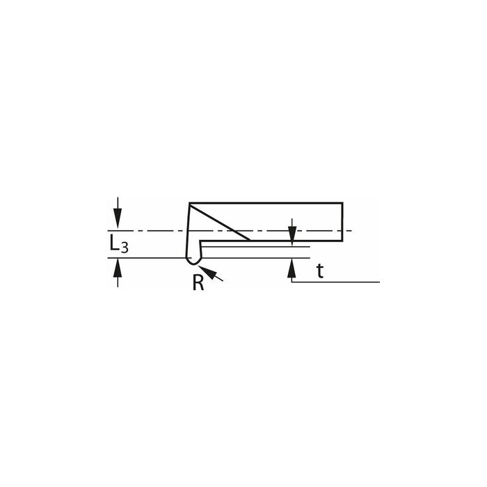 Mikro-sticksvarvinsats, rund, invändig, höger 4,2/1 mm