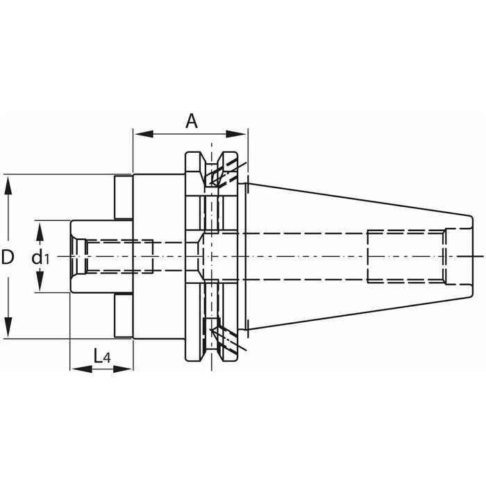 Ändfräsdorn Form ADB med kylkanalhål 27 mm