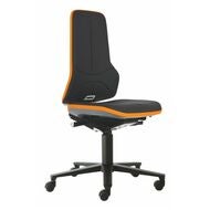 Arbetssnurrstol Neon, Supertec, med hjul, låg ORANGE